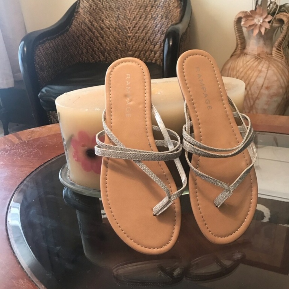 Rampage silver sandals